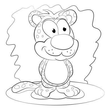 karikatür komik kaplan.