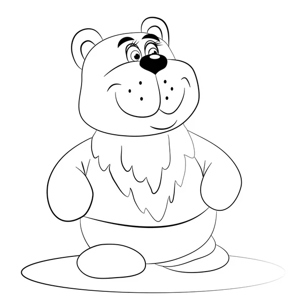 Usměvavá kreslený medvěd — Stockový vektor