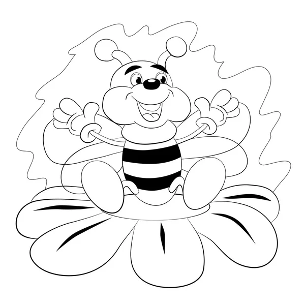 Cartoon-fröhliche Biene — Stockvektor