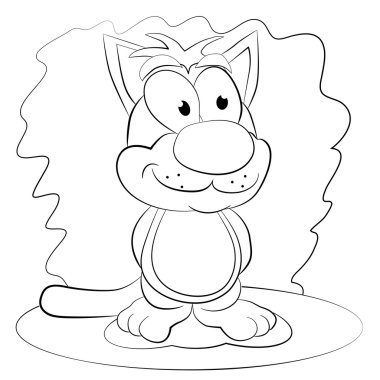 karikatür komik kaplan.