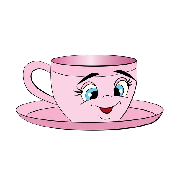 Tasse de joyeux dessin animé — Image vectorielle