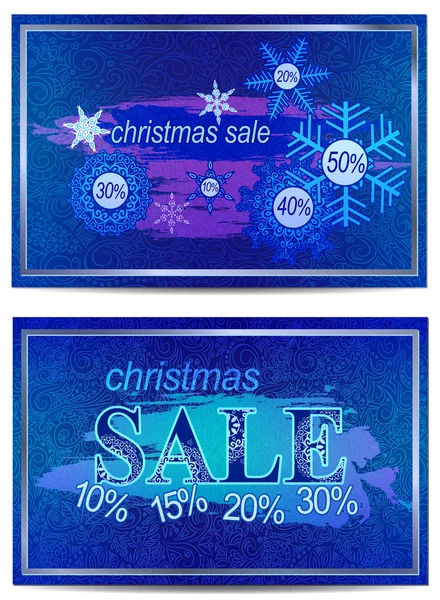 Vánoční prodej karet — Stock vektor