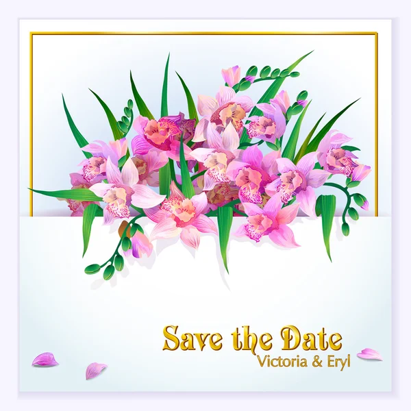 Save The Date or Wedding Invitation — Stock Vector