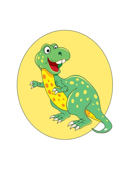 Pequeño dinosaurio de dibujos animados — Vector de stock