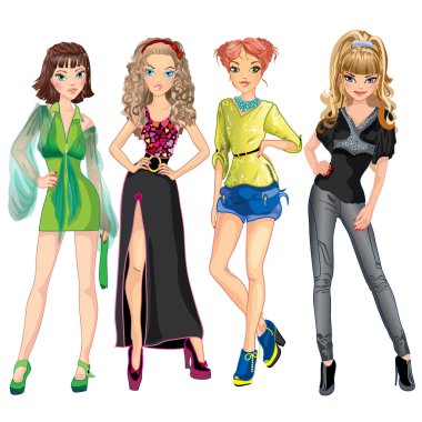 Bir moda giyim kızlar