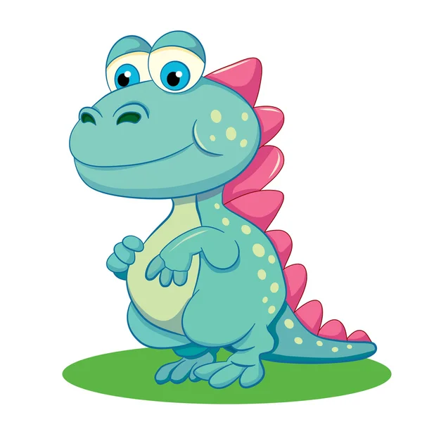 Pequeño dinosaurio de dibujos animados — Vector de stock