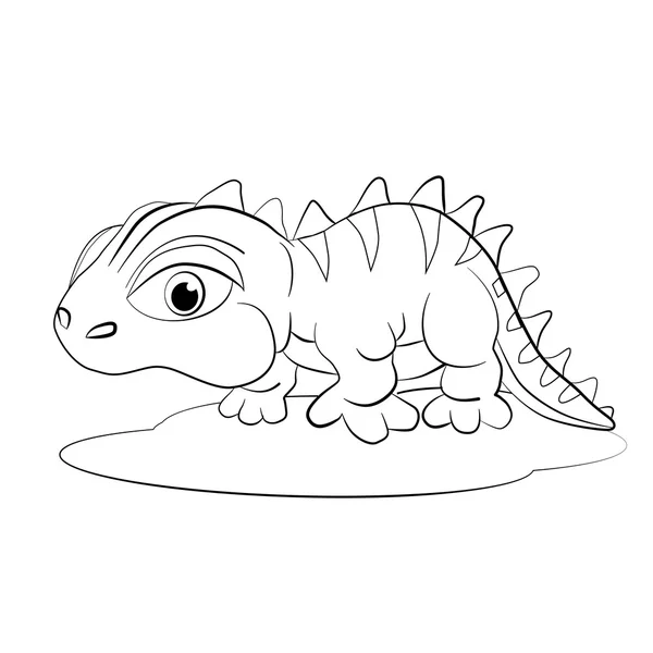 Pequeño dinosaurio de dibujos animados . — Vector de stock