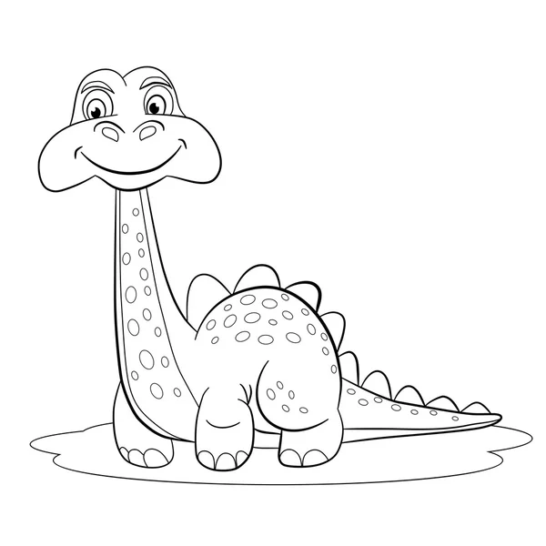 Dessin animé petit dinosaure — Image vectorielle