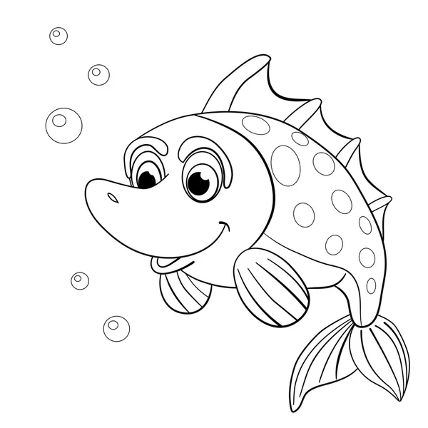 Funny cartoon fish — Stock Vector