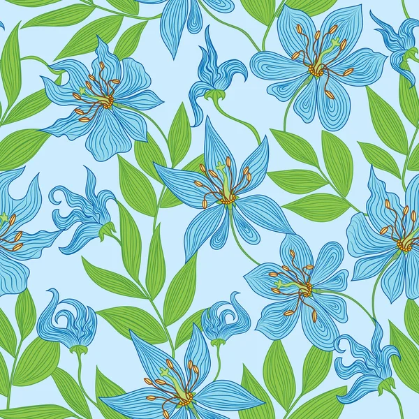 Naadloos bloemenpatroon — Stockvector