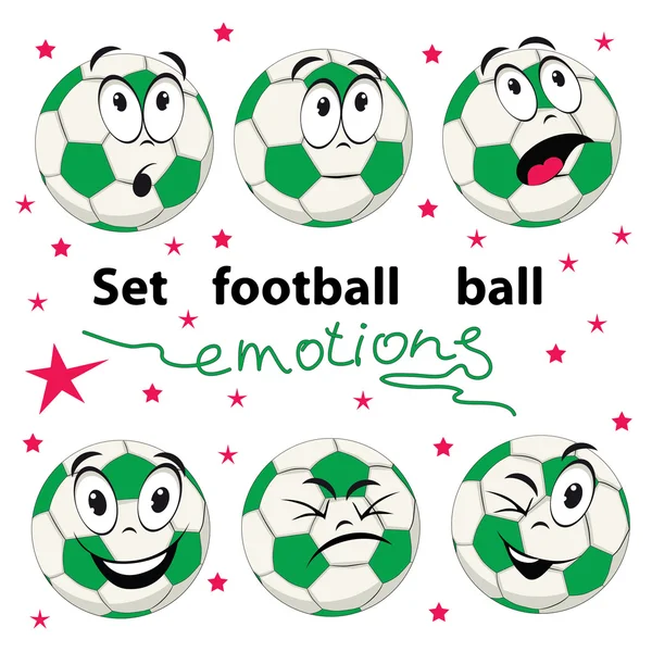 Set of football balls — Stock Vector