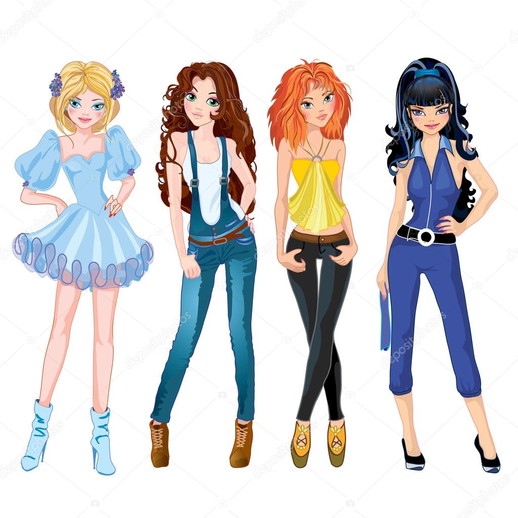 Fashionable dressing girls