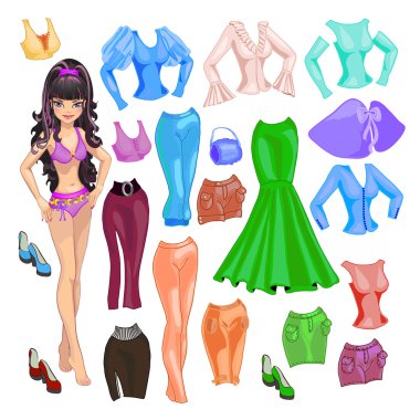 Çizgi film bebek giysileri ile