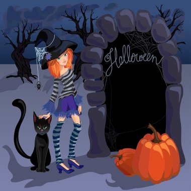 Halloween kız cadı
