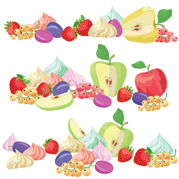 Texture with  fruits — Stock Vector