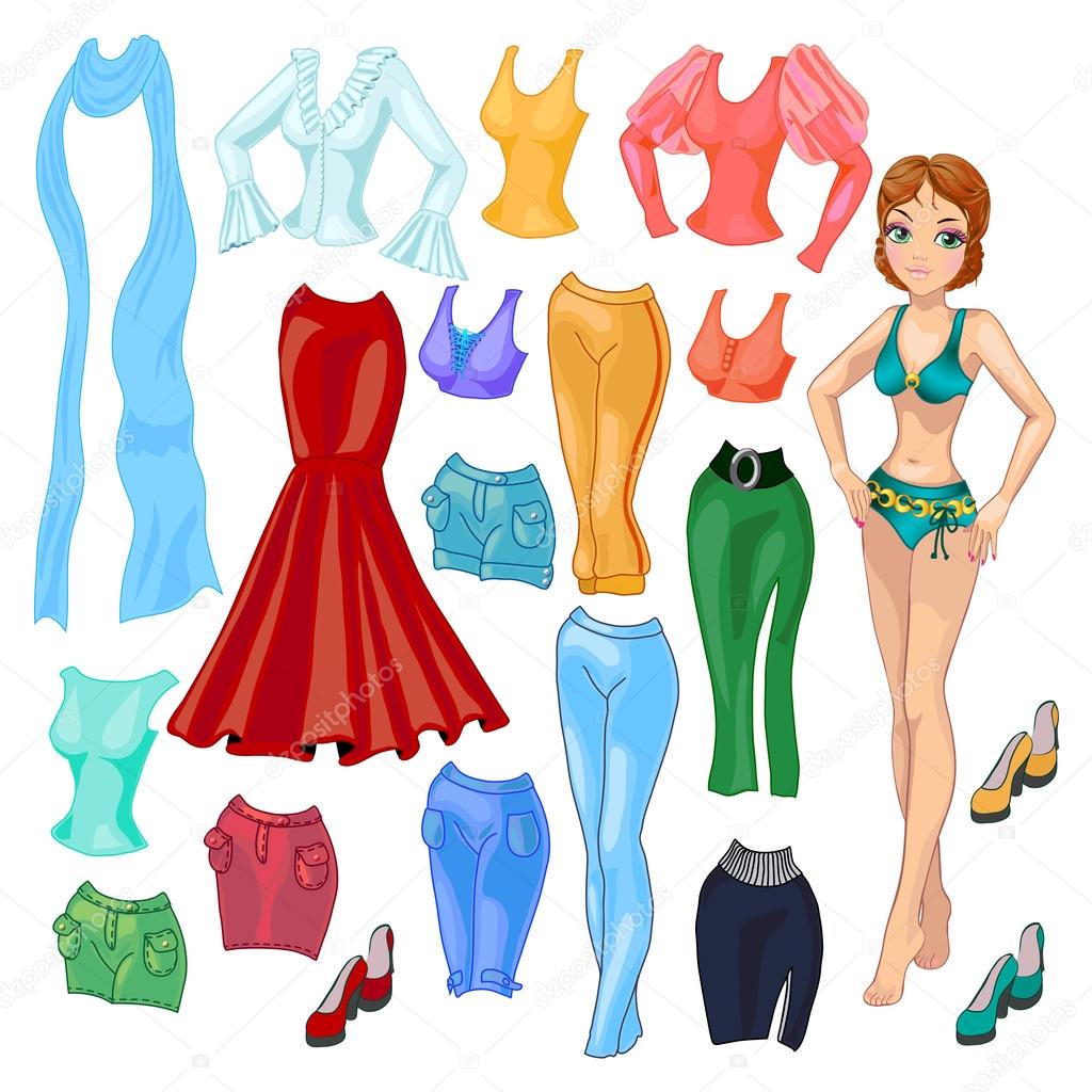 Cartoon Doll with clothes Stock Vector Image by ©vitasunny #64612095