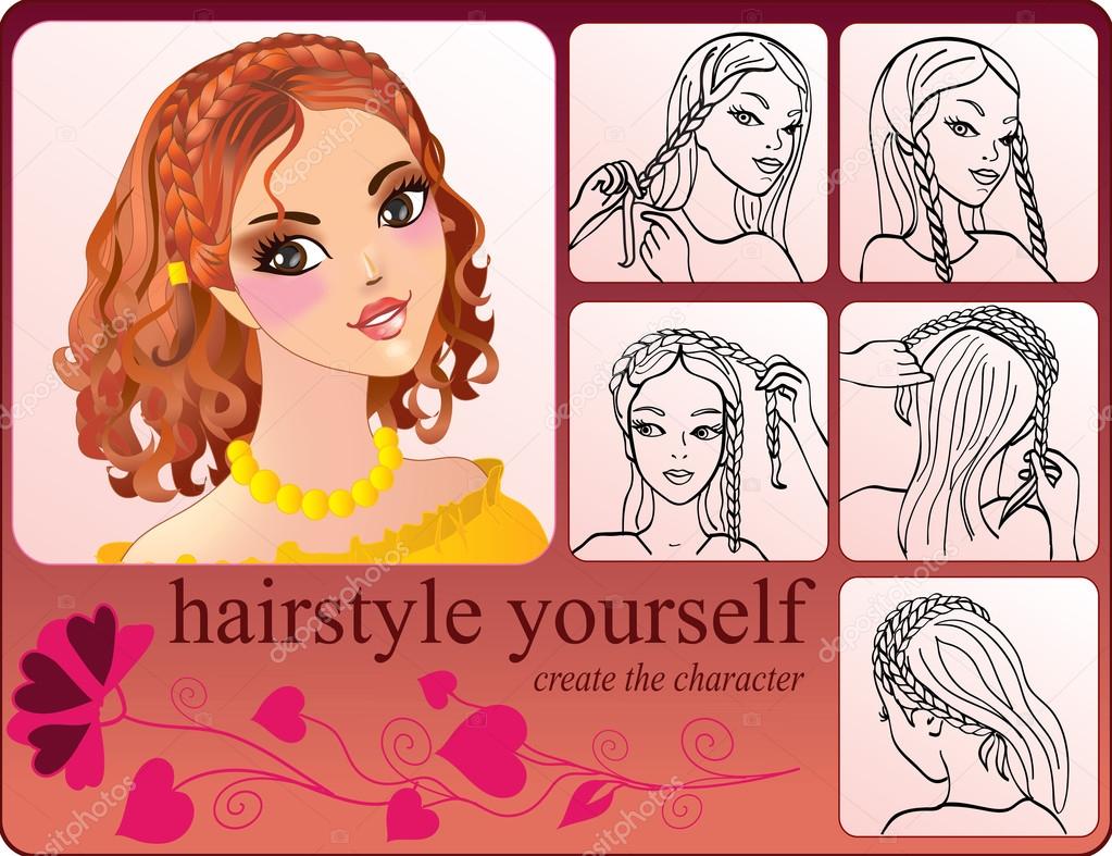 Creating girl hairstyle