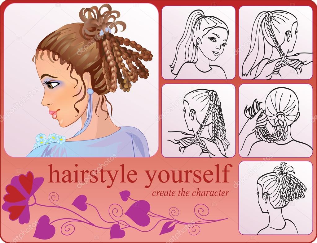 Creating girl hairstyle