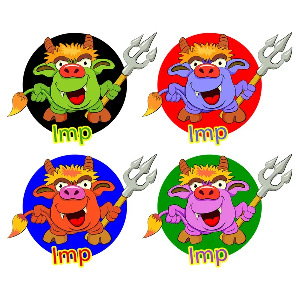 Grappige cartoon imps — Stockvector