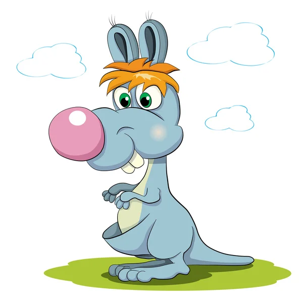 Gekleurde cartoon kangoeroe — Stockvector