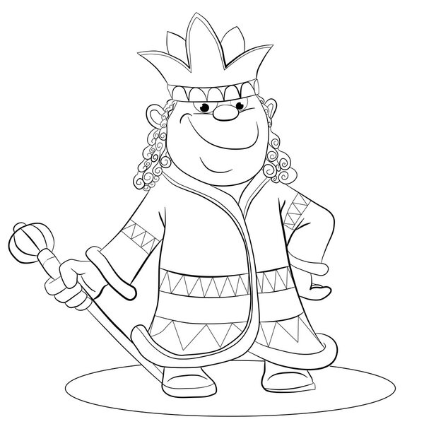 Карикатурный улыбающийся король
