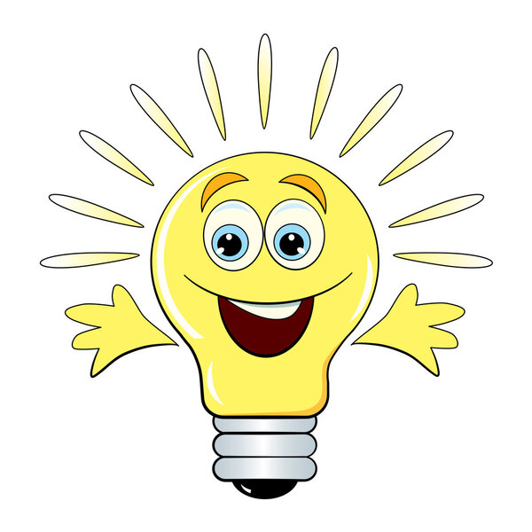 Карикатурная лампочка
