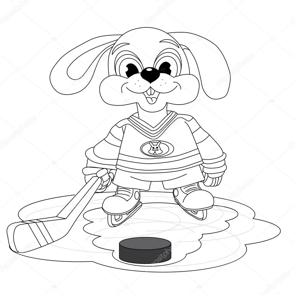 Rabbit hockey  player