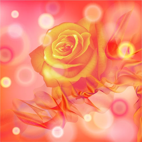 Bokeh coloré et fond rose — Image vectorielle