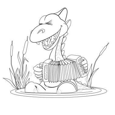 Dinozor oyun akordeon