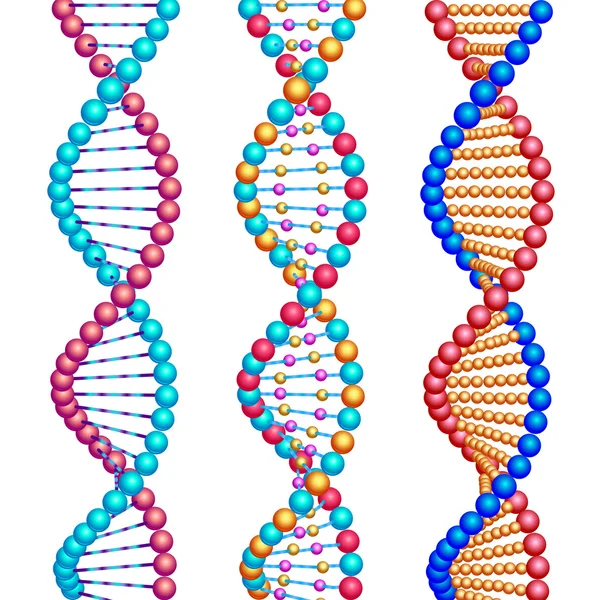 Moléculas de ADN espirales — Archivo Imágenes Vectoriales