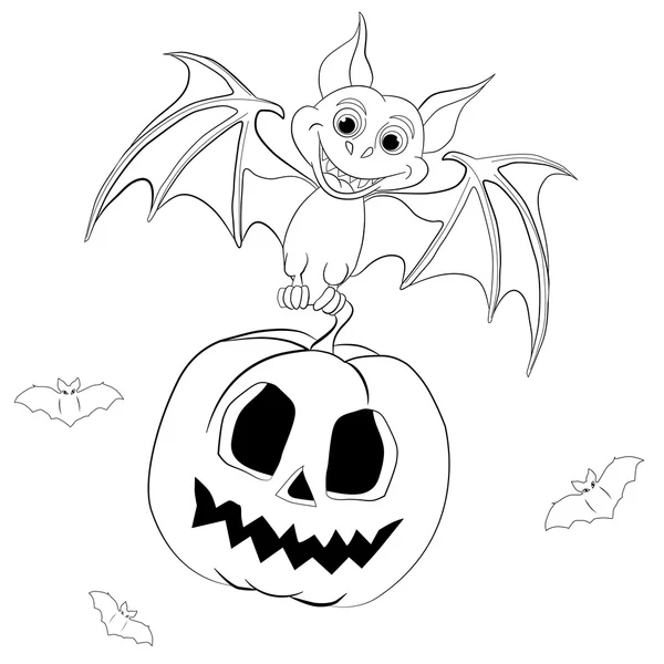 Cartoon Halloween  card — Stock Vector