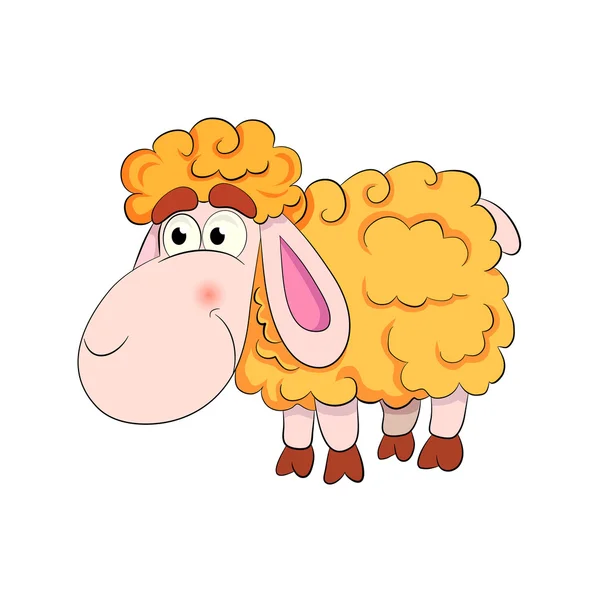 Cartoon funny sheep — Stock Vector