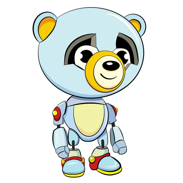 Robot de panda de dibujos animados — Archivo Imágenes Vectoriales