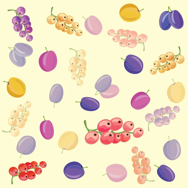 Nahtlose Textur mit Früchten — Stockvektor