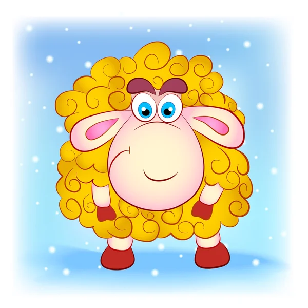 Dibujos animados ovejas divertidas — Archivo Imágenes Vectoriales