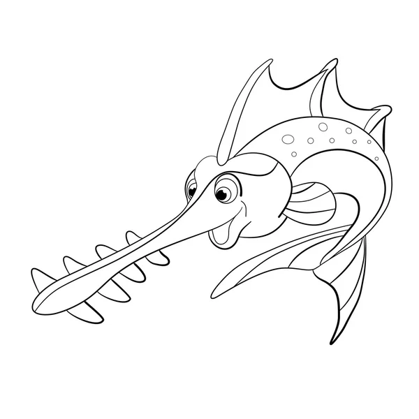 Cartoon-Sägefische — Stockvektor