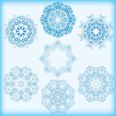 Mavi kar taneleri seti