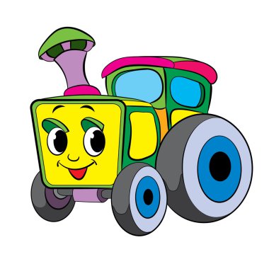 Neşeli traktörün çizgi film