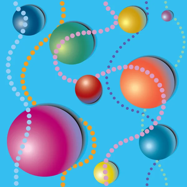 Цвета пузырей и линий из кругов — стоковый вектор