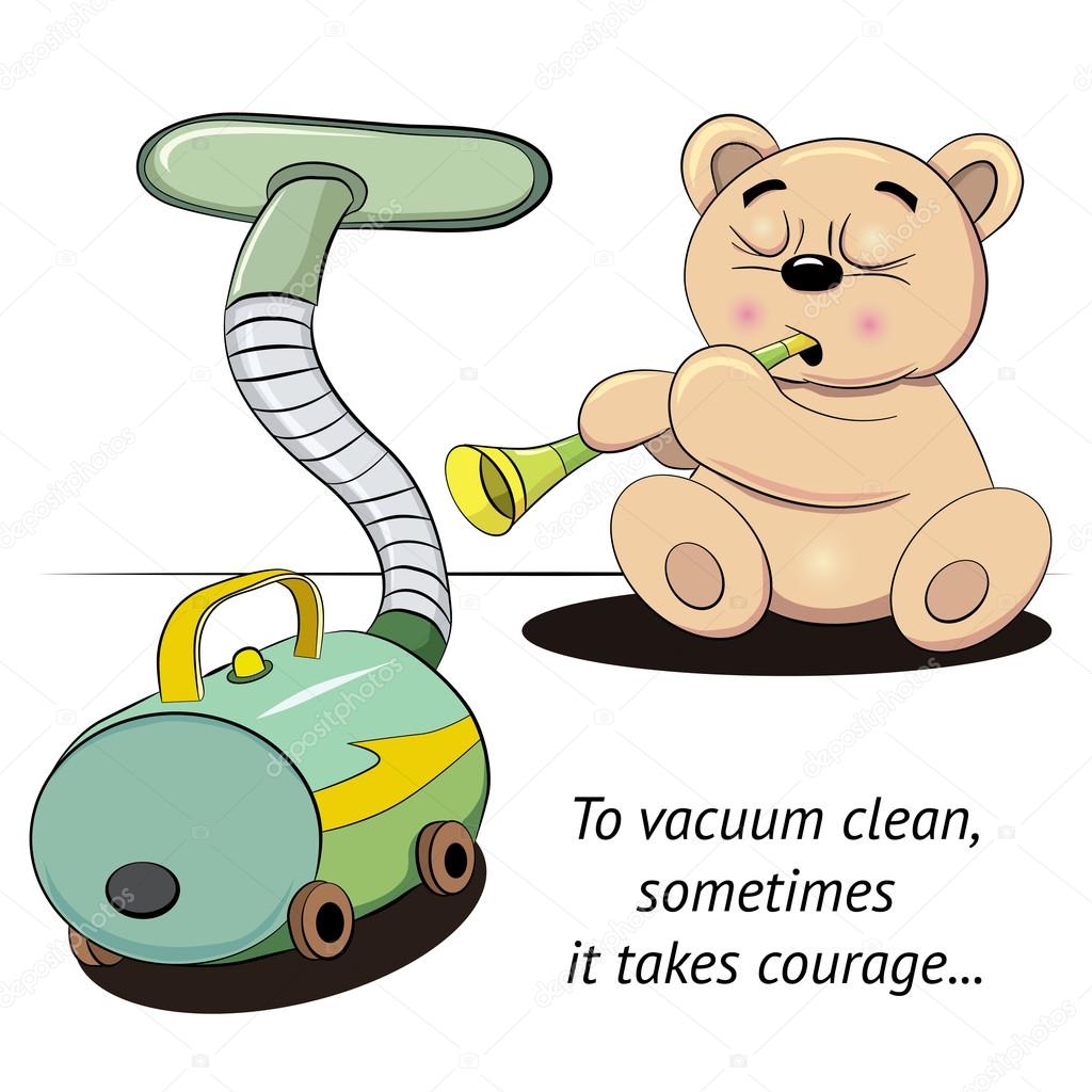 Bear and vacuum cleaner Stock Vector Image by ©vitasunny 64859845