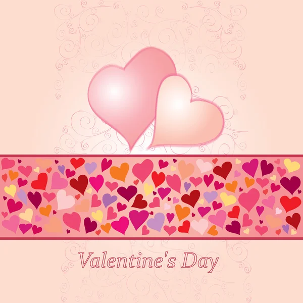 Nabídka růžové Valentine den pozadí — Stockový vektor