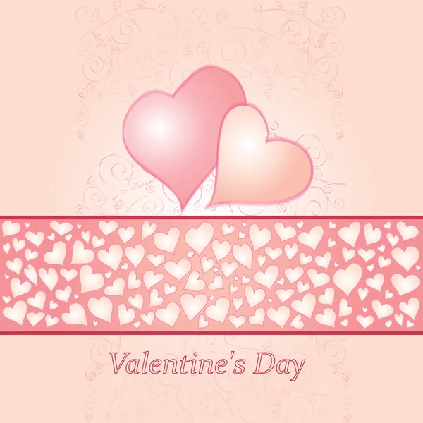 Tender pink Valentine day  Background — Stock Vector