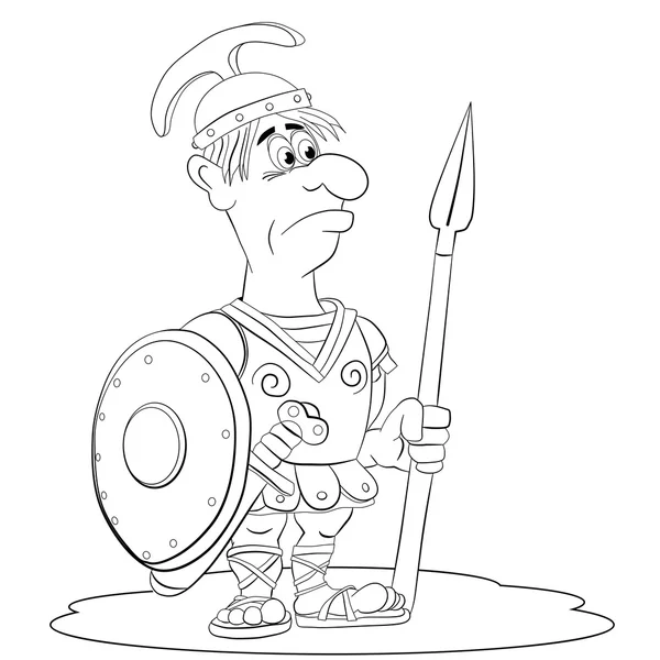 Roman warrior legionnaire — Stock Vector