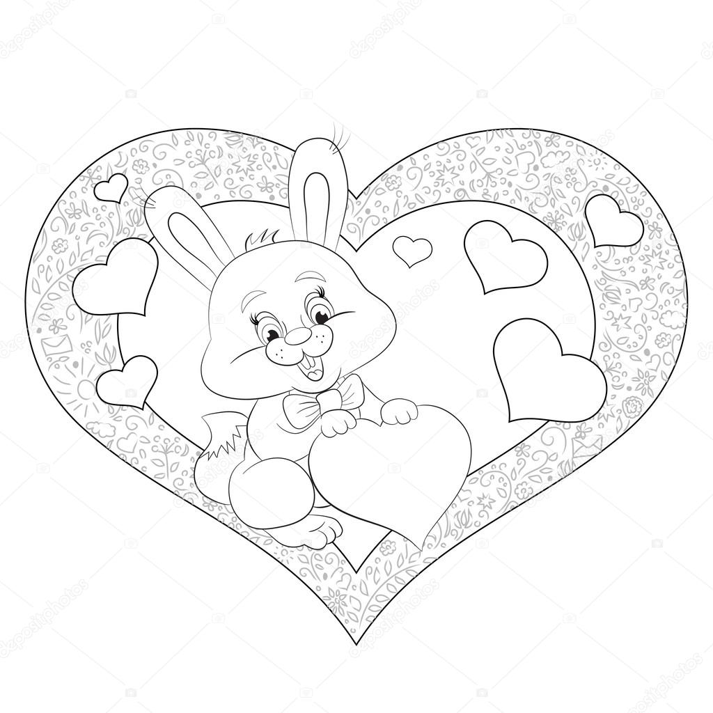 Image de Coeur Dessin Lapin Avec Un Coeur
