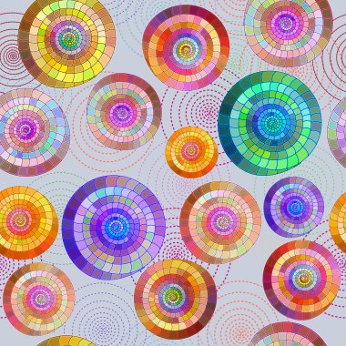 Mozaik spiraller desenle