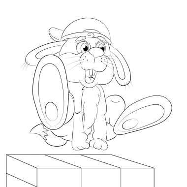 Karikatür tavşan izleyici olarak ücretsiz atlama