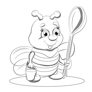 Komik küçük arı çizgi film