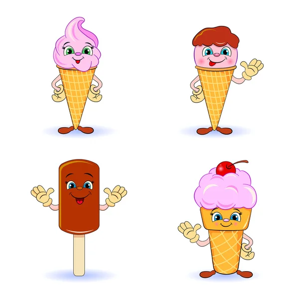 Helado divertido — Vector de stock