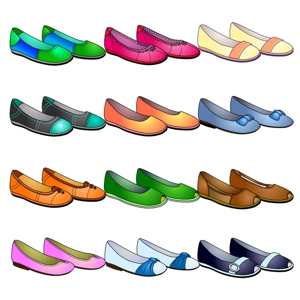 Chaussures femme été — Image vectorielle