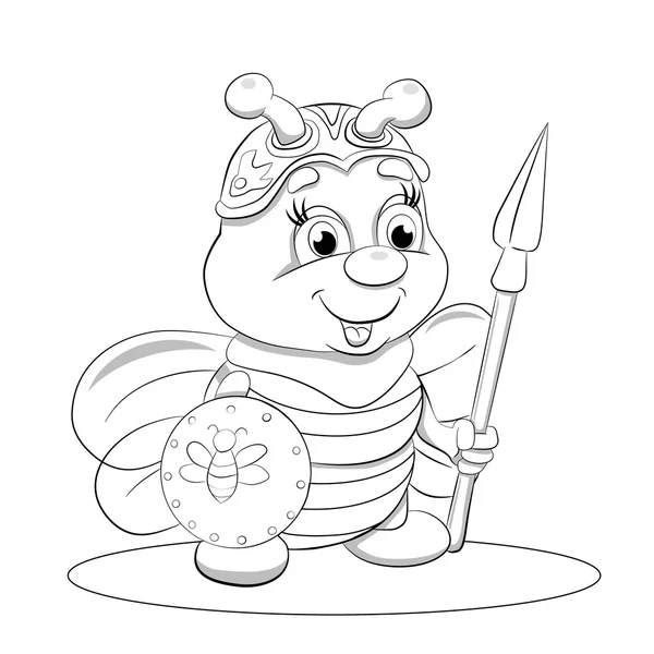 Cartoon grappige kleine bee — Stockvector